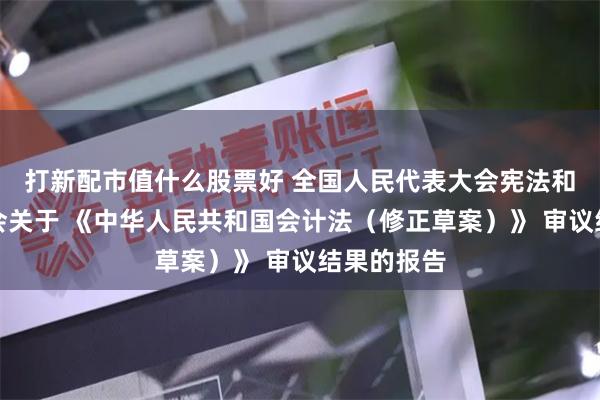 打新配市值什么股票好 全国人民代表大会宪法和法律委员会关于 《中华人民共和国会计法（修正草案）》 审议结果的报告